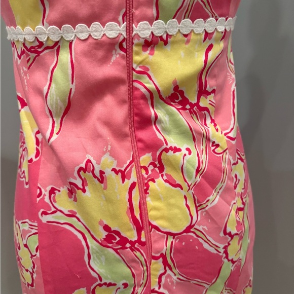 Lilly Pulitzer Strapless Pink and Yellow Dress - Picture 4 of 5